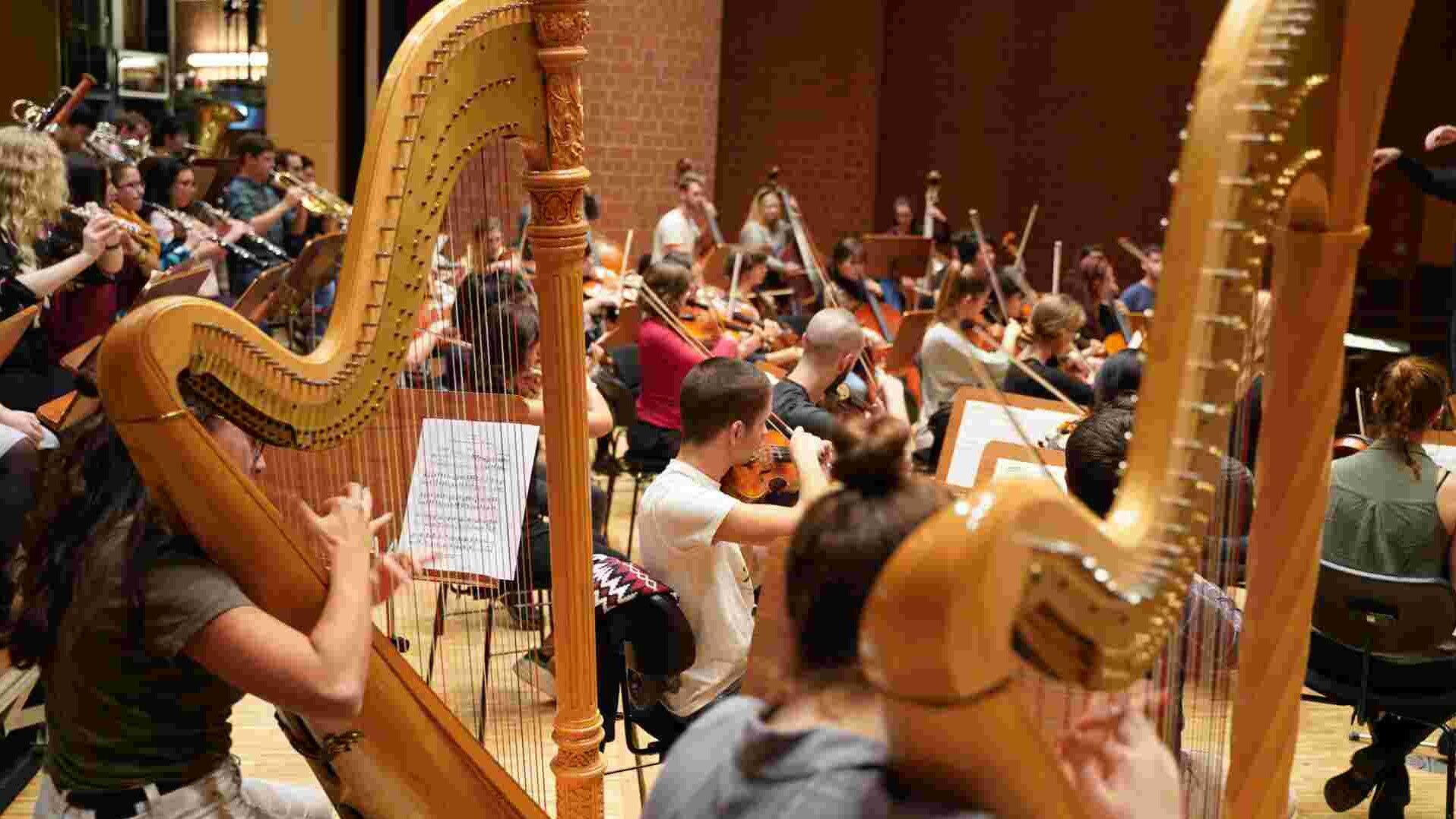 Probe des Hochschulorchesters im Konzertsaal
